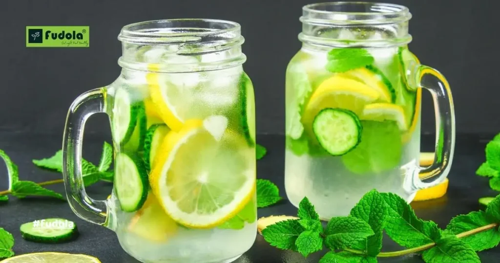 Cucumber lemon mint ginger water