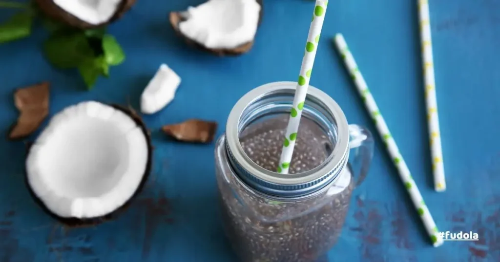 coconut water with chia seeds